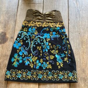 Free People Velvet with metallic mini dress